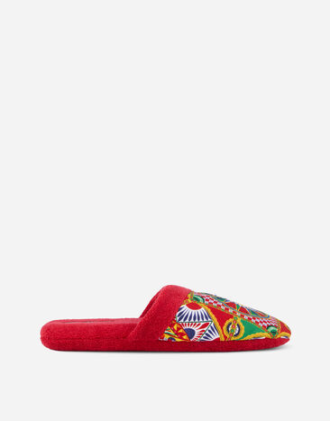 Dolce & Gabbana Cotton Terry Slippers Multicolor TCF014TCAGM