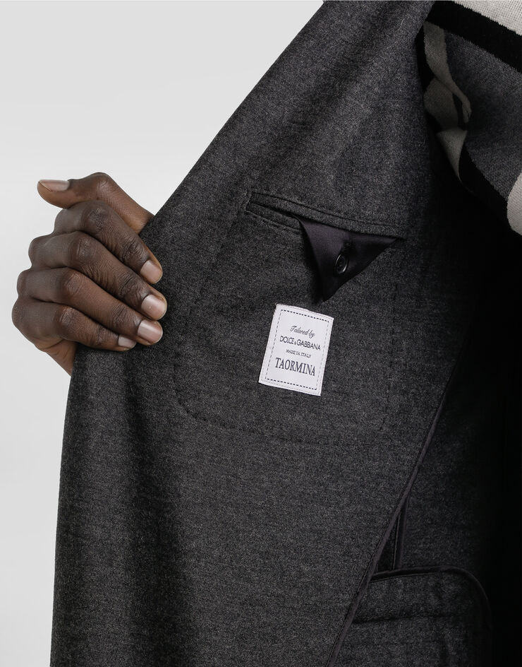 Dolce & Gabbana Single-breasted taormina wool jersey jacket Grey G2UQ3THU7VA