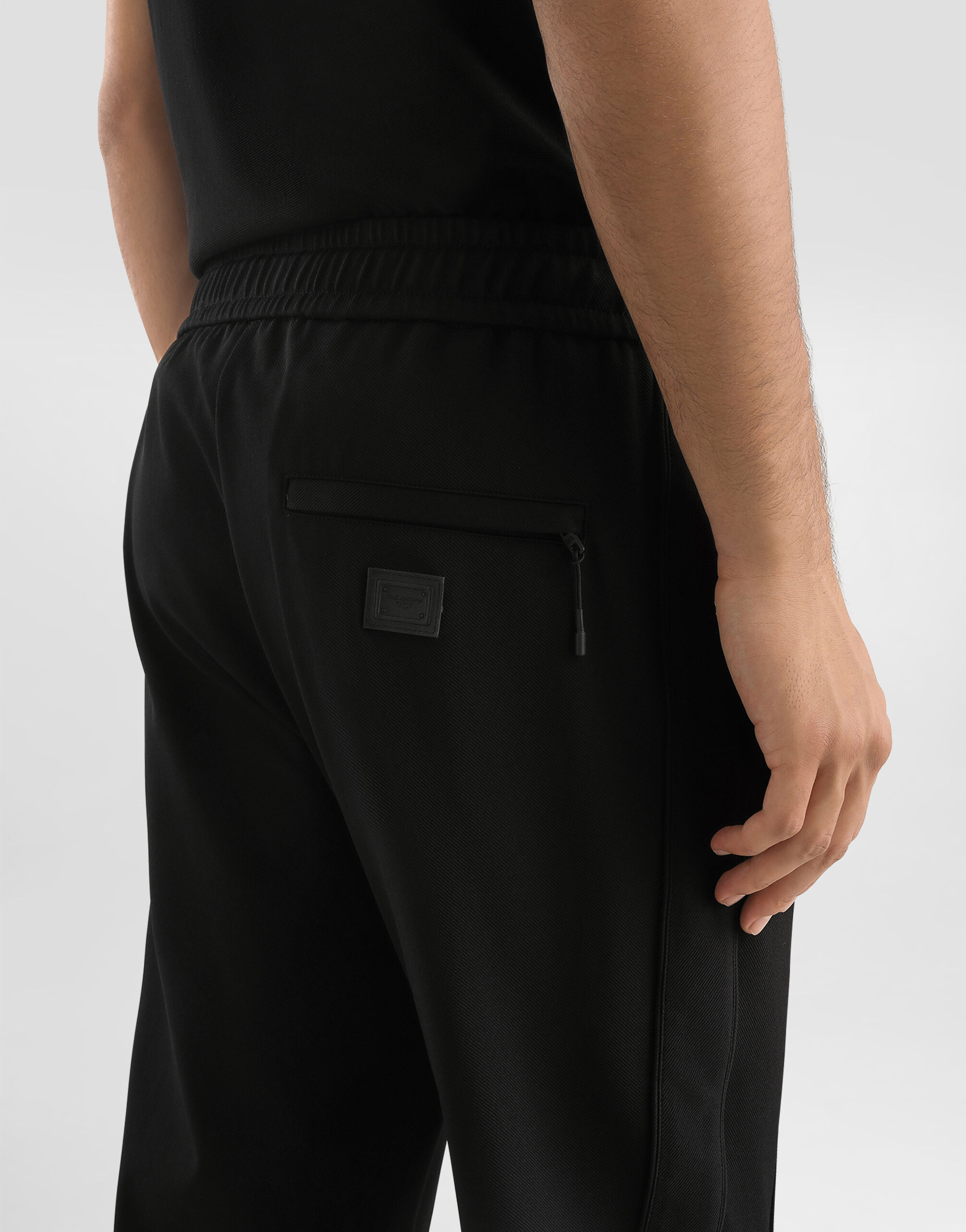 Technical jersey trousers in Black for Men | Dolce&Gabbana® US
