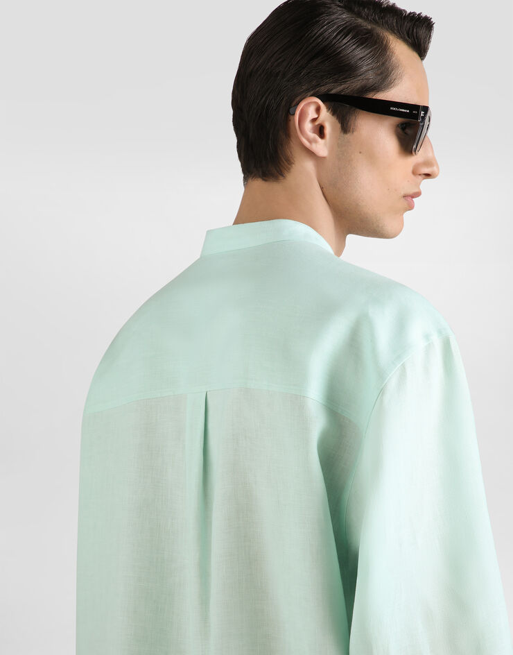 Dolce & Gabbana Camisa en lino Dolce & Gabbana Camisa en lino Azure G5OR0TFU4JB