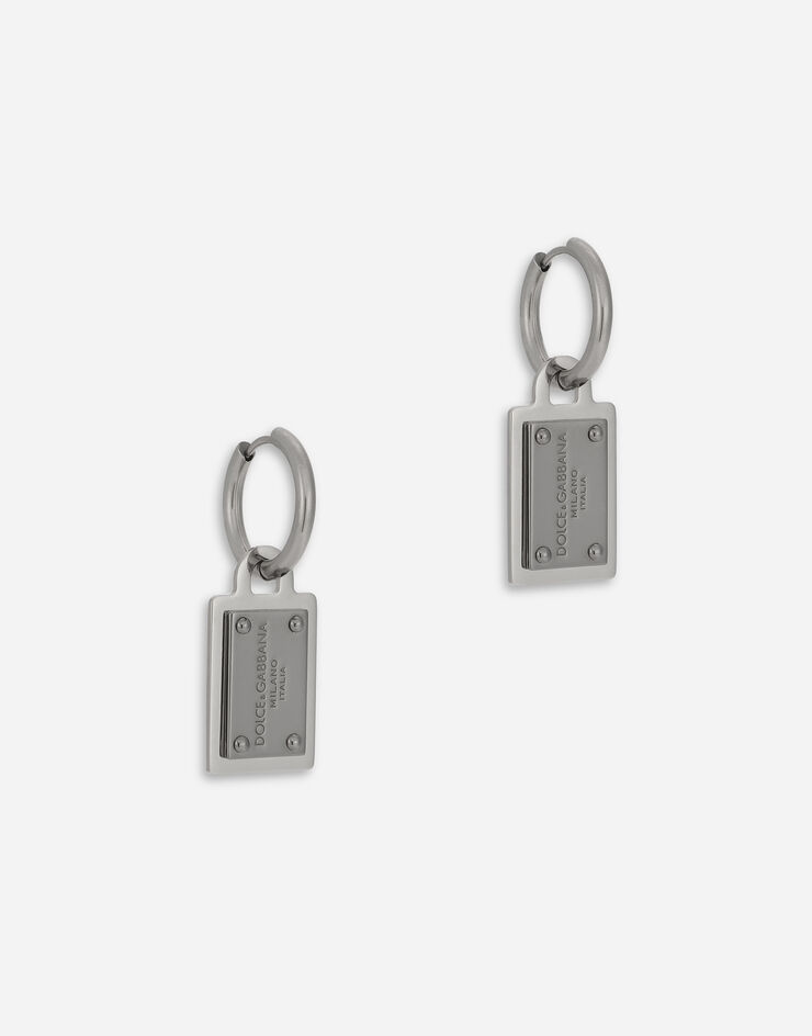 Dolce & Gabbana earrings with Dolce&Gabbana logo tag Silver WEP1T1W1111