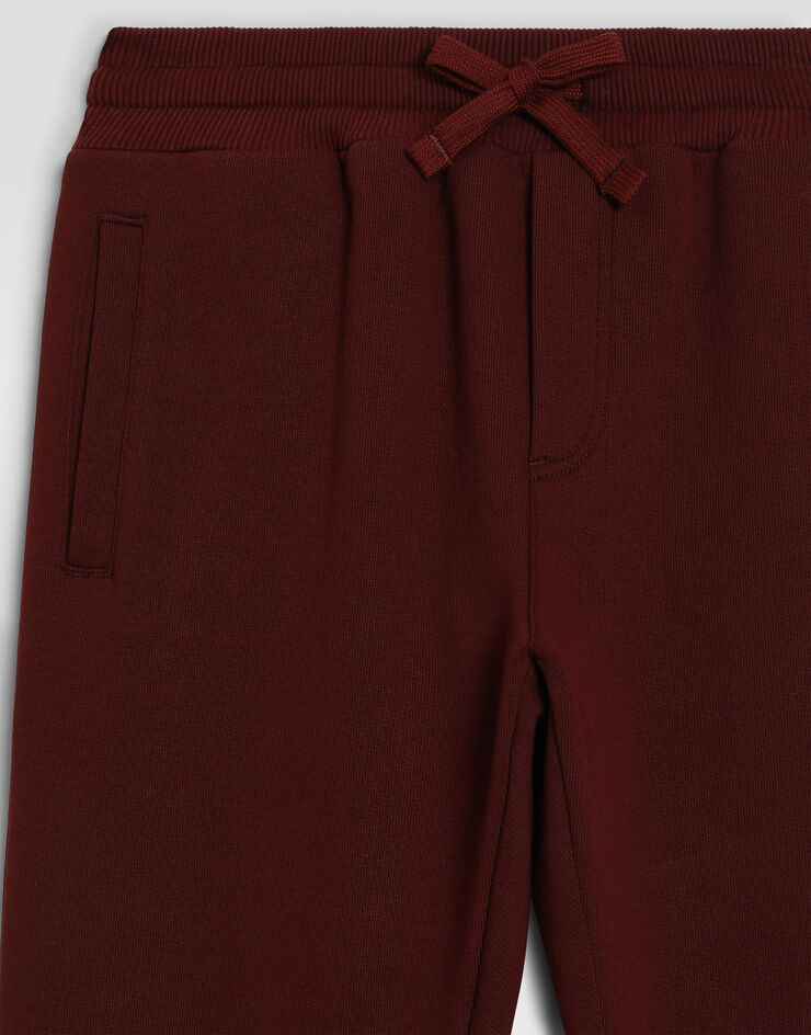 Dolce & Gabbana Fleece jogging trousers with logo Bordeaux L4JPWIG7QK0