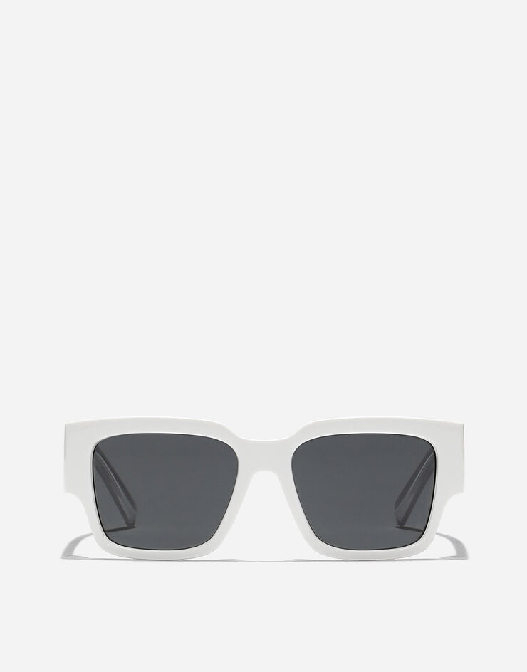 Dolce & Gabbana نظارة شمسية بشعار DNA أبيض VG600JVN287
