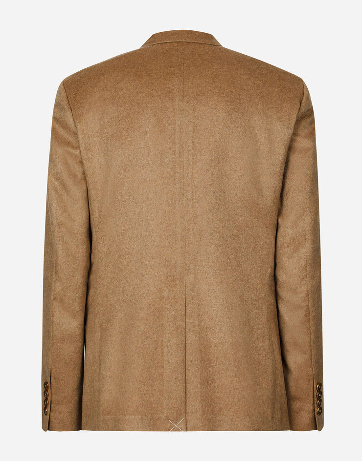Dolce & Gabbana Double-breasted silk/cashmere Taormina-fit jacket Beige G2NW1TFU3LU