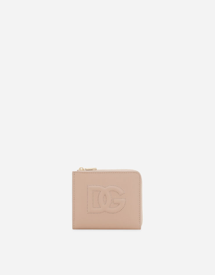 Dolce&Gabbana حافظة بطاقات DG Logo وردي فاتح BI3273AG081