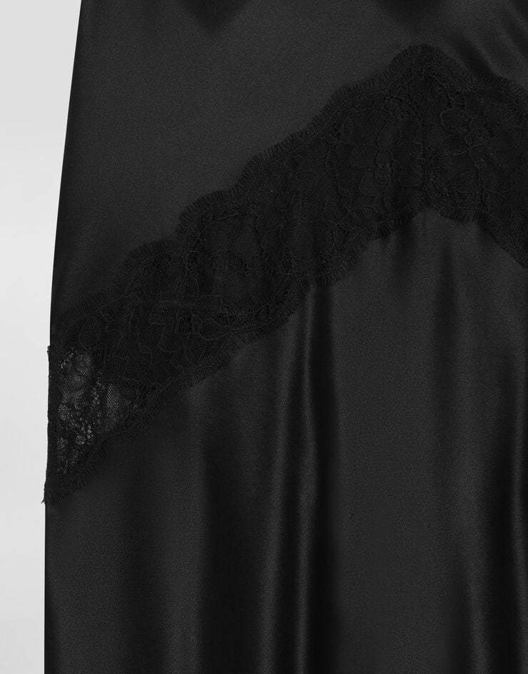 Dolce & Gabbana Gonna in raso di seta Dolce & Gabbana Gonna in raso di seta Nero F4DD1TFU1AU