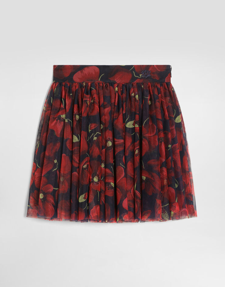 Dolce & Gabbana Poppy-print tulle skirt Dolce & Gabbana Poppy-print tulle skirt L56I09ISMLD