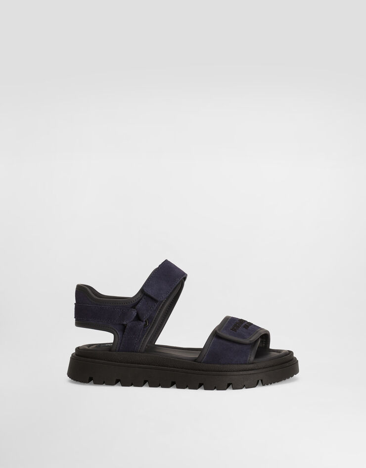 Dolce & Gabbana Sandalo in crosta con logo Dolce&Gabbana Blu DA5284A4434