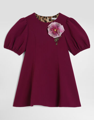 Dolce & Gabbana Double wool crêpe dress Fuchsia L54DV6FU207