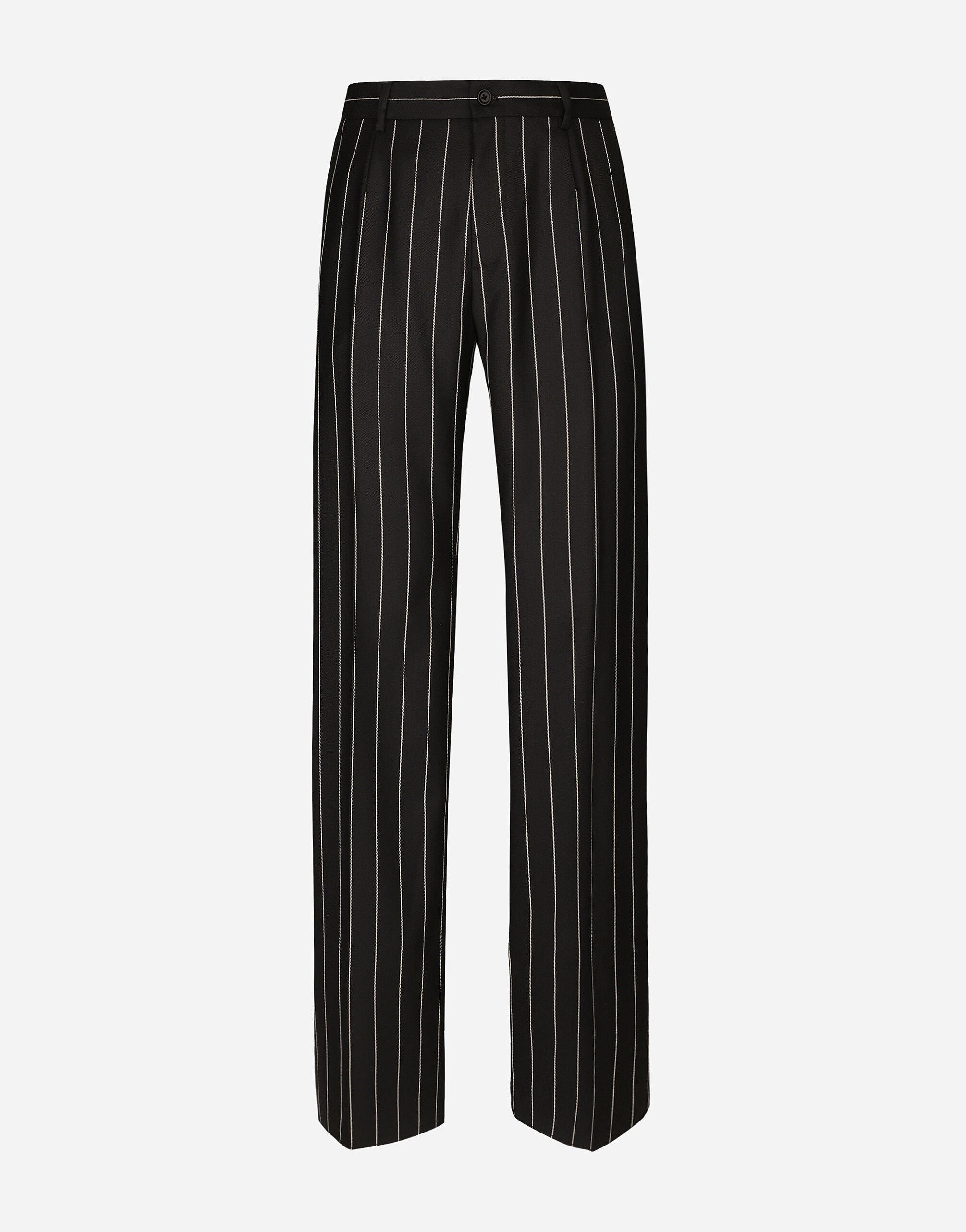 Dolce&Gabbana Straight-leg pinstripe pants Grey GXR79TJCVL9