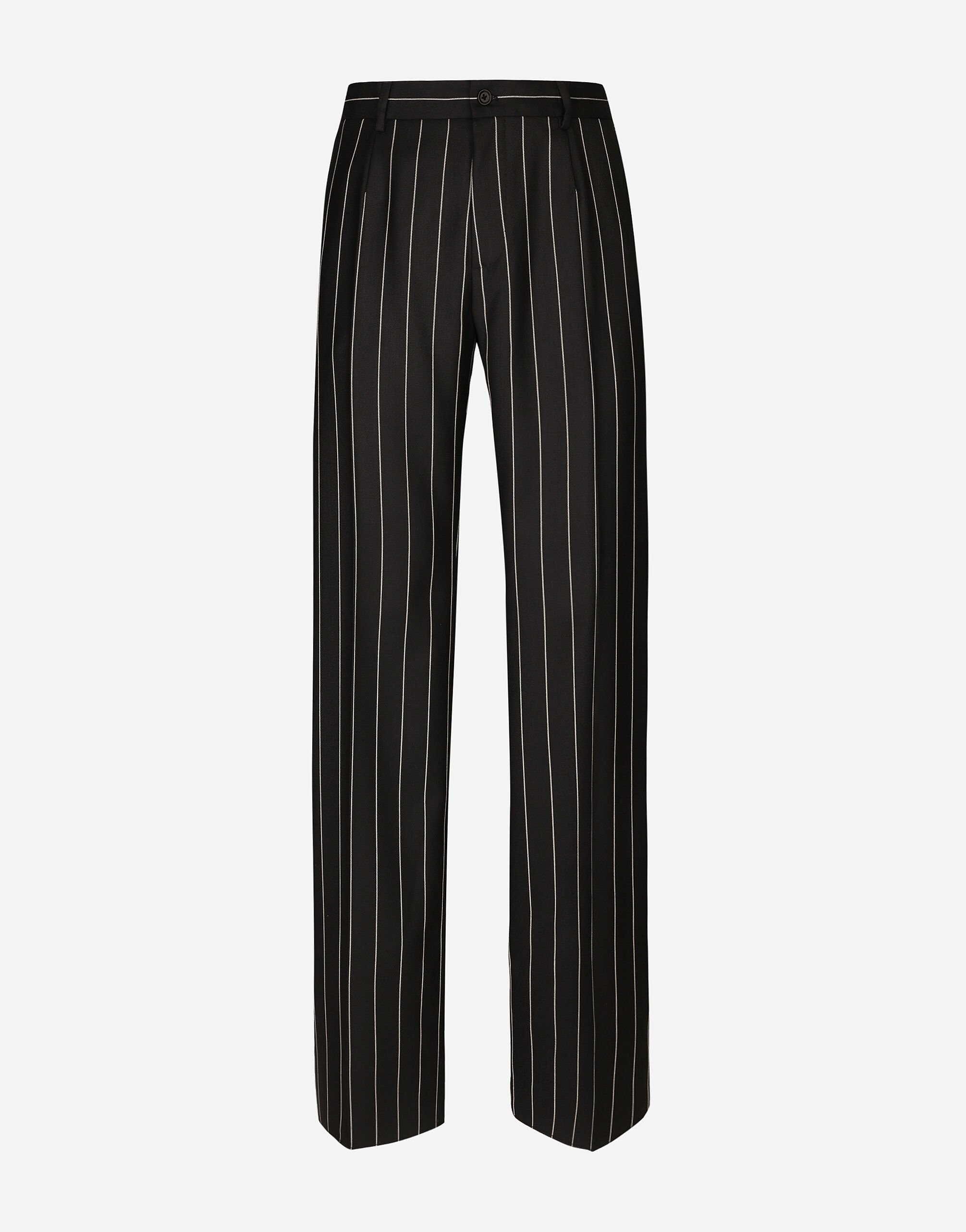 Dolce&Gabbana Straight-leg pinstripe pants Red G5IF1THI1KW