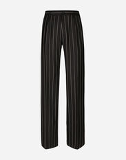 Dolce&Gabbana Straight-leg pinstripe pants Grey GXR79TJCVL9