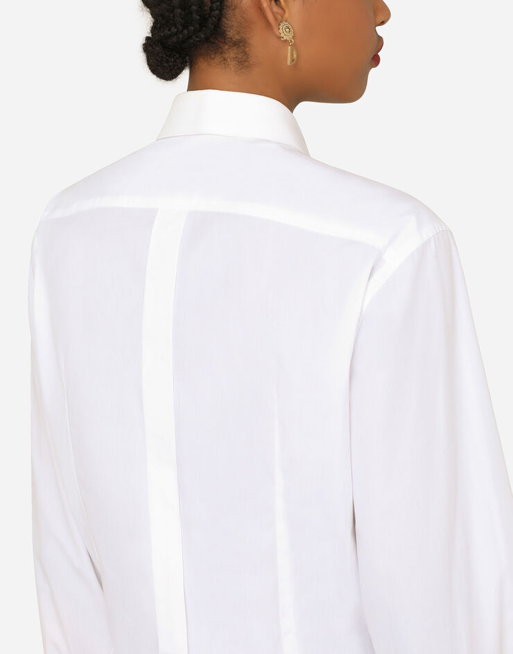 Dolce & Gabbana Poplin tuxedo shirt BLANC F5O45TFU5K9