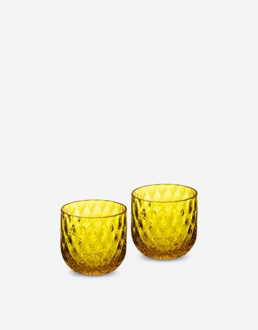 Dolce & Gabbana Set 2 Hand-Blown Murano Shot Glasses Multicolor TCB021TCALZ