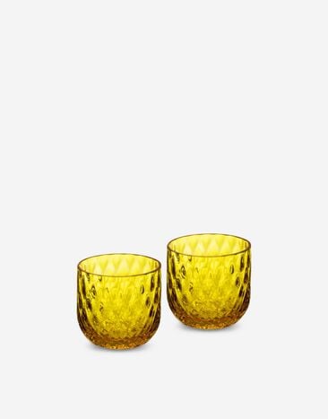 Dolce & Gabbana Conjunto 2 vasos de chupito de vidrio de Murano Multicolor TCBS14TCAI2