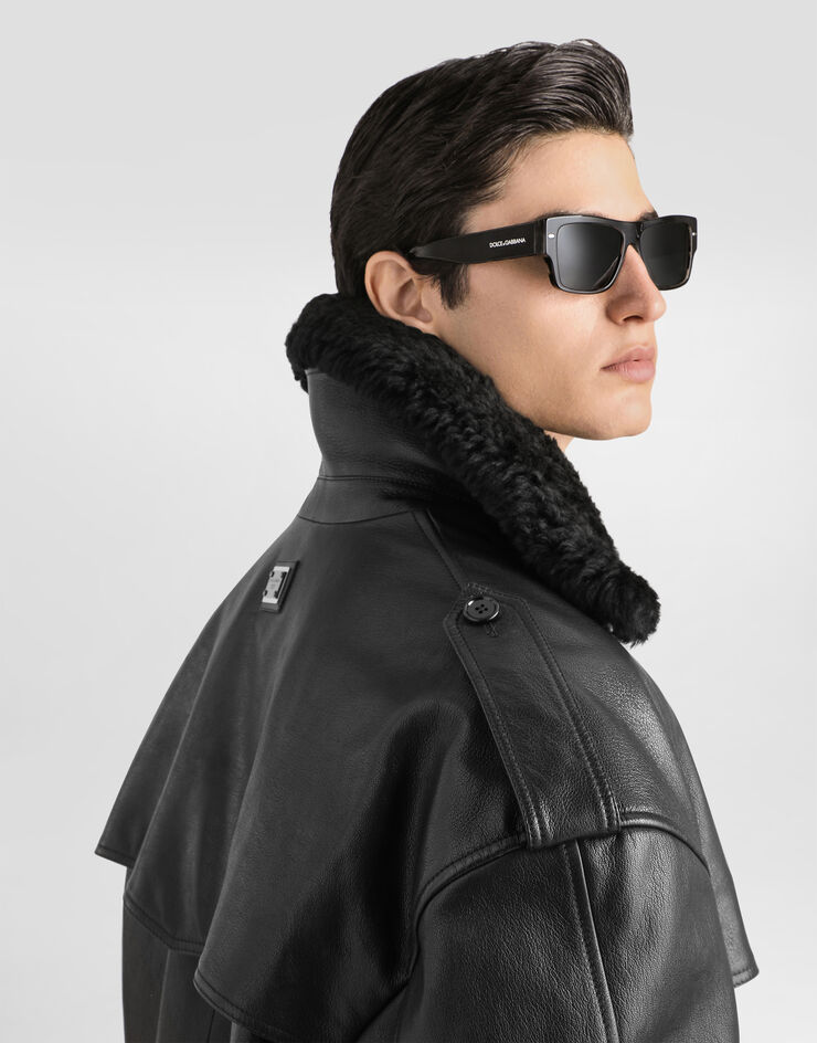 Dolce & Gabbana جاكيت من جلد ماعز Dolce & Gabbana جاكيت من جلد ماعز أسود G9CHZLHUL19