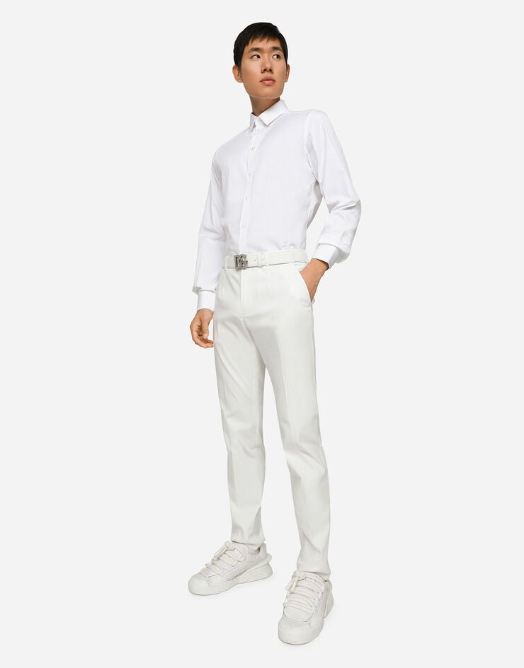 Dolce&Gabbana Camicia martini in cotone Bianco G5EJ1TFU5U8