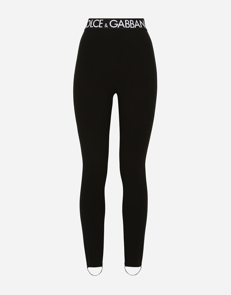 Dolce & Gabbana Full Milano leggings with branded elastic Black FTCN1TFUGN7