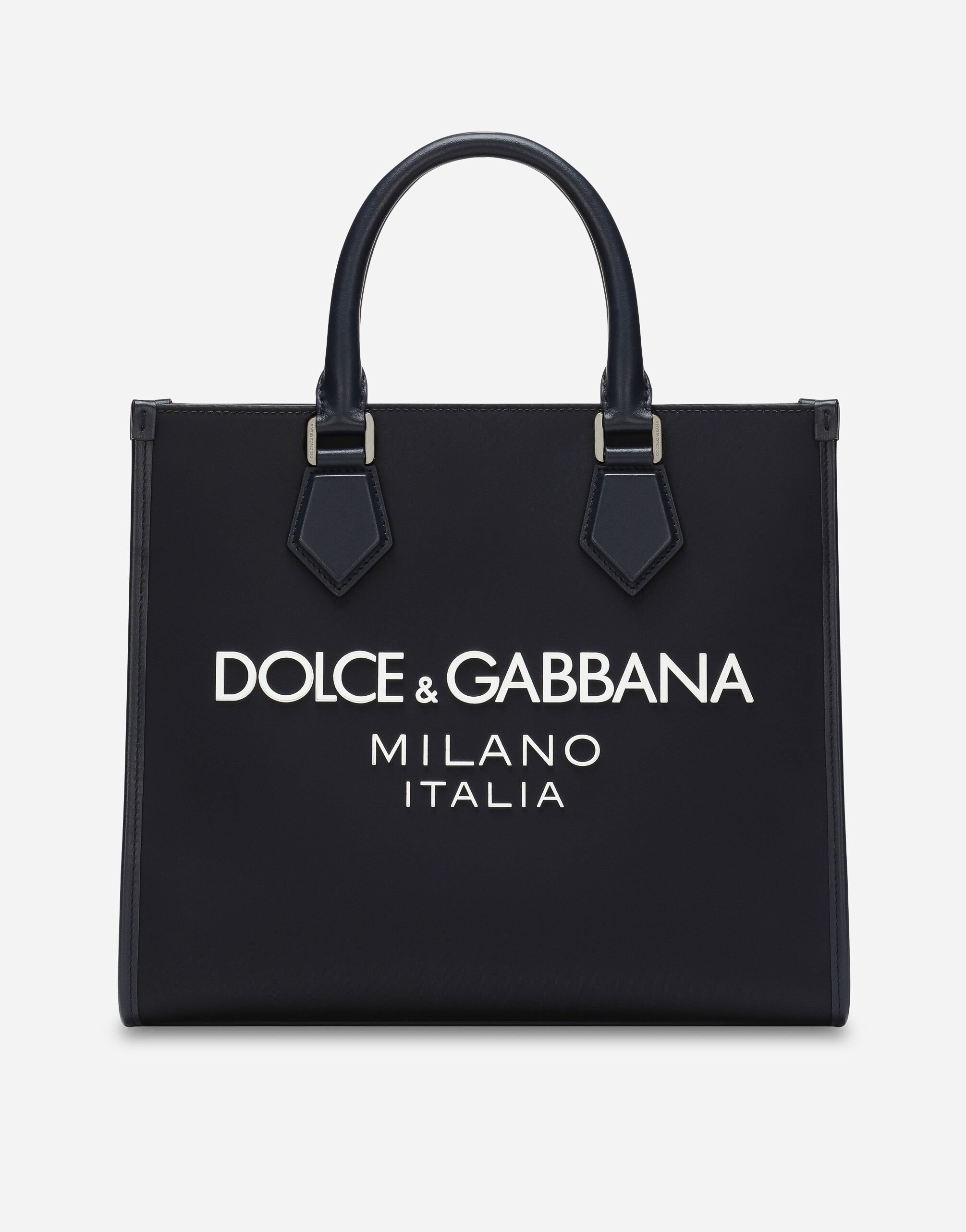 Dolce & Gabbana Bolso shopper pequeño de nailon Beige BM3025AN233