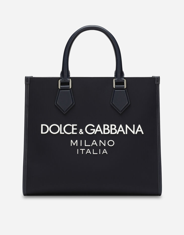 Dolce & Gabbana 스몰 나일론 쇼퍼백 블루 BM2272AG182