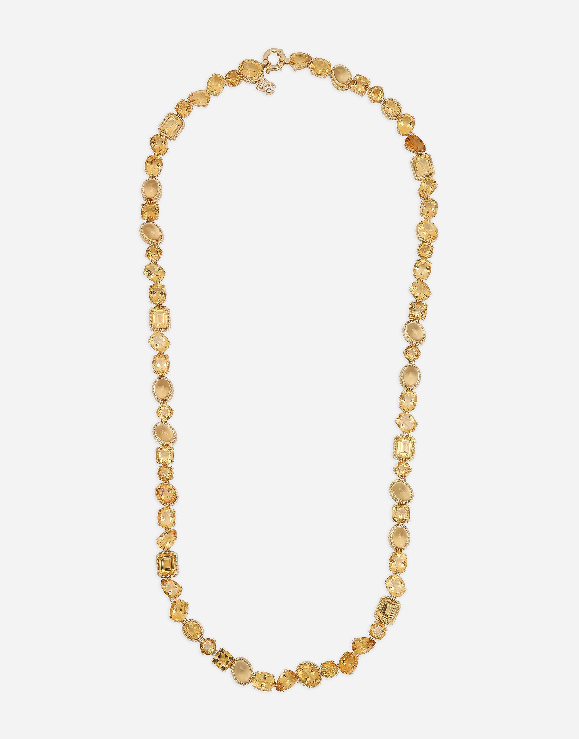 Dolce & Gabbana عُقد آنا من الذهب الأصفر عيار 18 قيراطًا بسيترين ذهبي WNQA3GWQC01