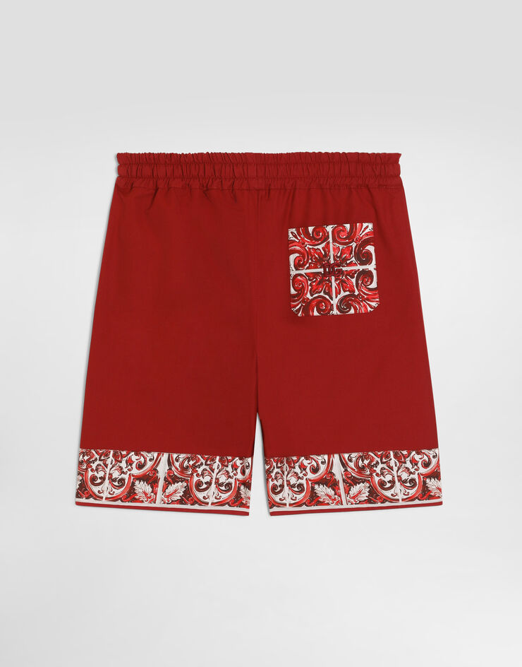 Dolce & Gabbana Majolica-print poplin bermuda shorts Multicolor L44Q20G7P5E