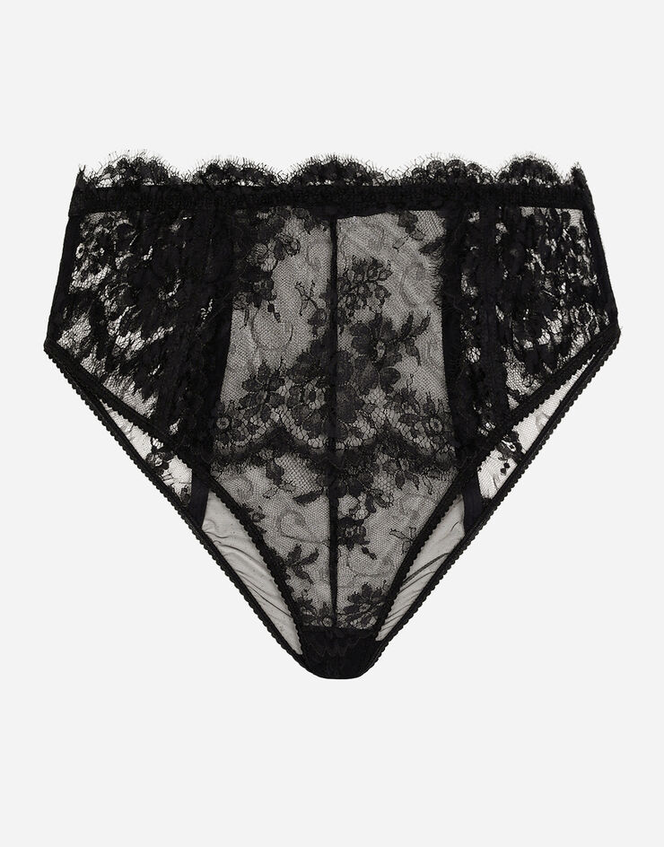 Dolce & Gabbana Slip vita alta in pizzo Nero O2C57TONO22