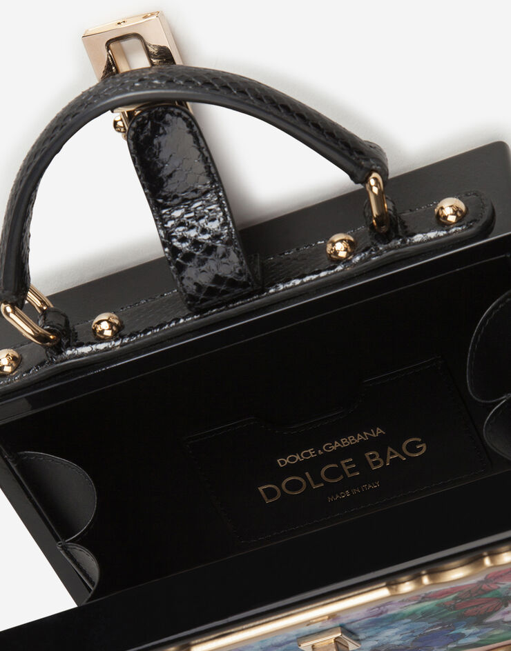 Dolce & Gabbana Sac Dolce Box en bois laqué carte postale Multicolore BB5970AM052