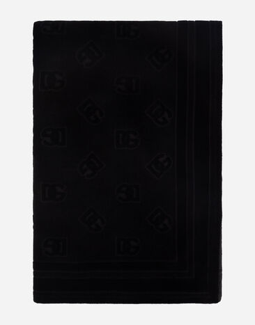 Dolce & Gabbana منشفة شاطئ من قطن جاكار بشعار DG أسود M0A12THI710