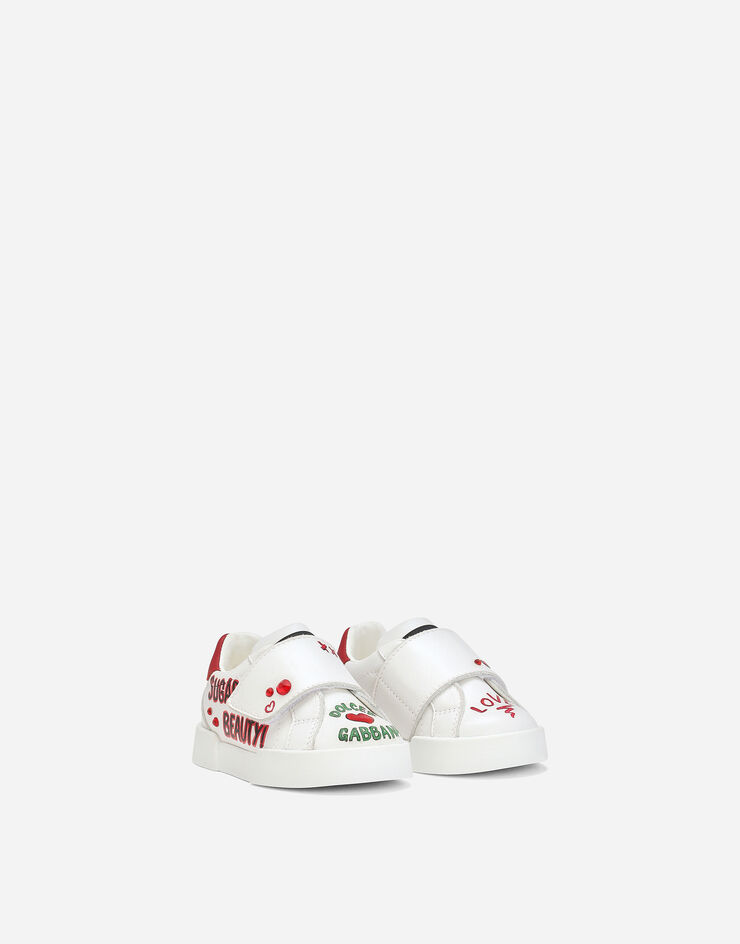 Dolce&Gabbana Sneakers Portofino en cuir de veau imprimé Multicolore DN0143AI701