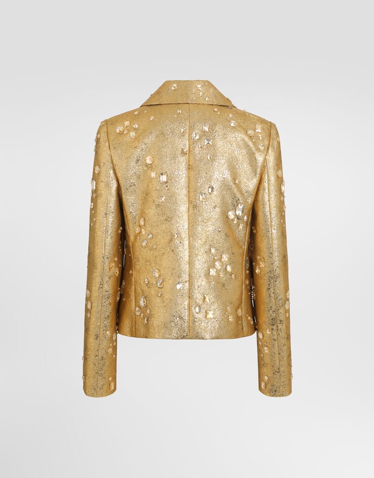 Dolce & Gabbana Jacquard jacket with embroidery Dolce & Gabbana Jacquard jacket with embroidery Multicolor F27JRZGDD0V