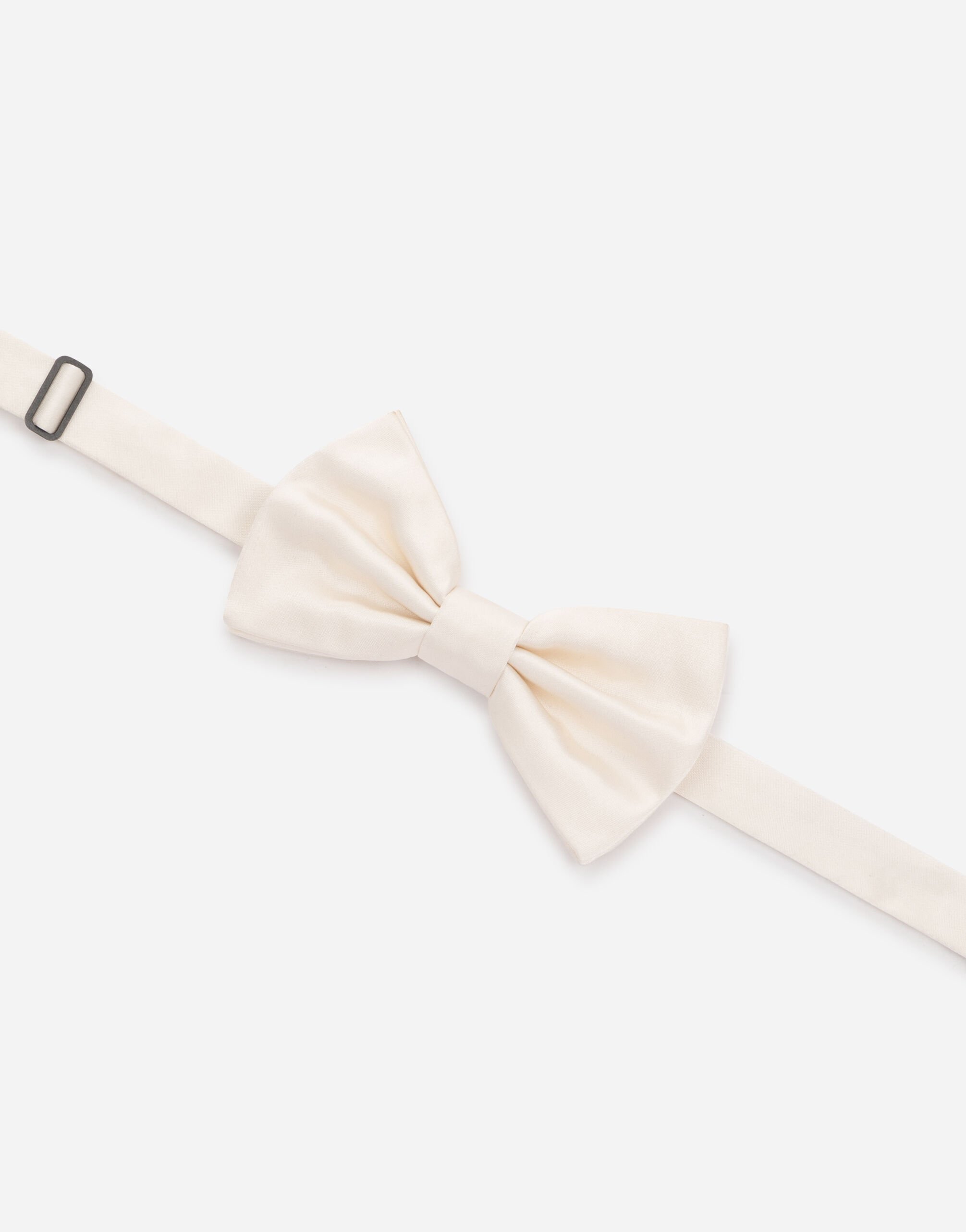 Silk bow tie in White for Men Dolce Gabbana