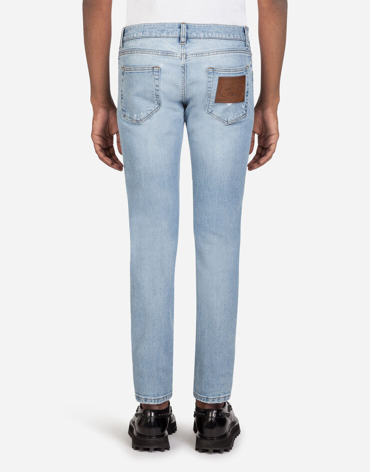 Dolce & Gabbana Light colored stretch skinny jeans AZUL GY07LDG8BZ1