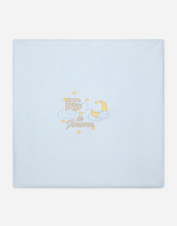 Dolce & Gabbana Jersey blanket with DG logo Multicolor LNJA88II7HQ