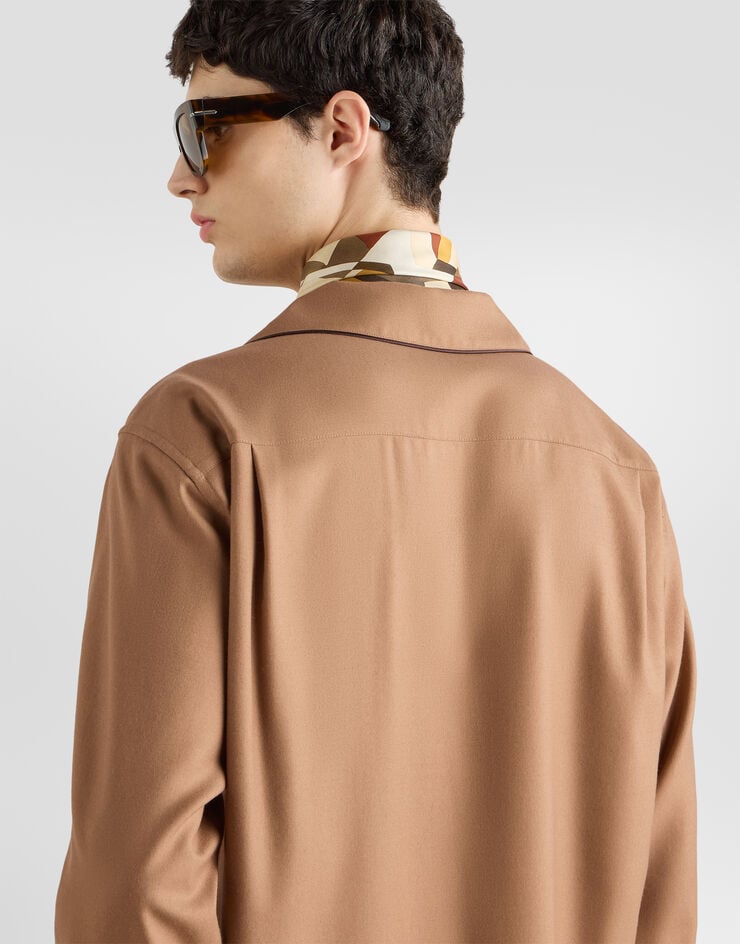 Dolce & Gabbana Hawaii wool twill shirt Dolce & Gabbana Hawaii wool twill shirt Brown G5IF1ZFU3SW