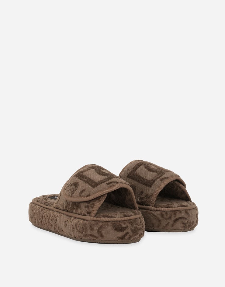 Dolce & Gabbana Terry Cotton Plateau Slippers Multicolor TCF011TCAGM