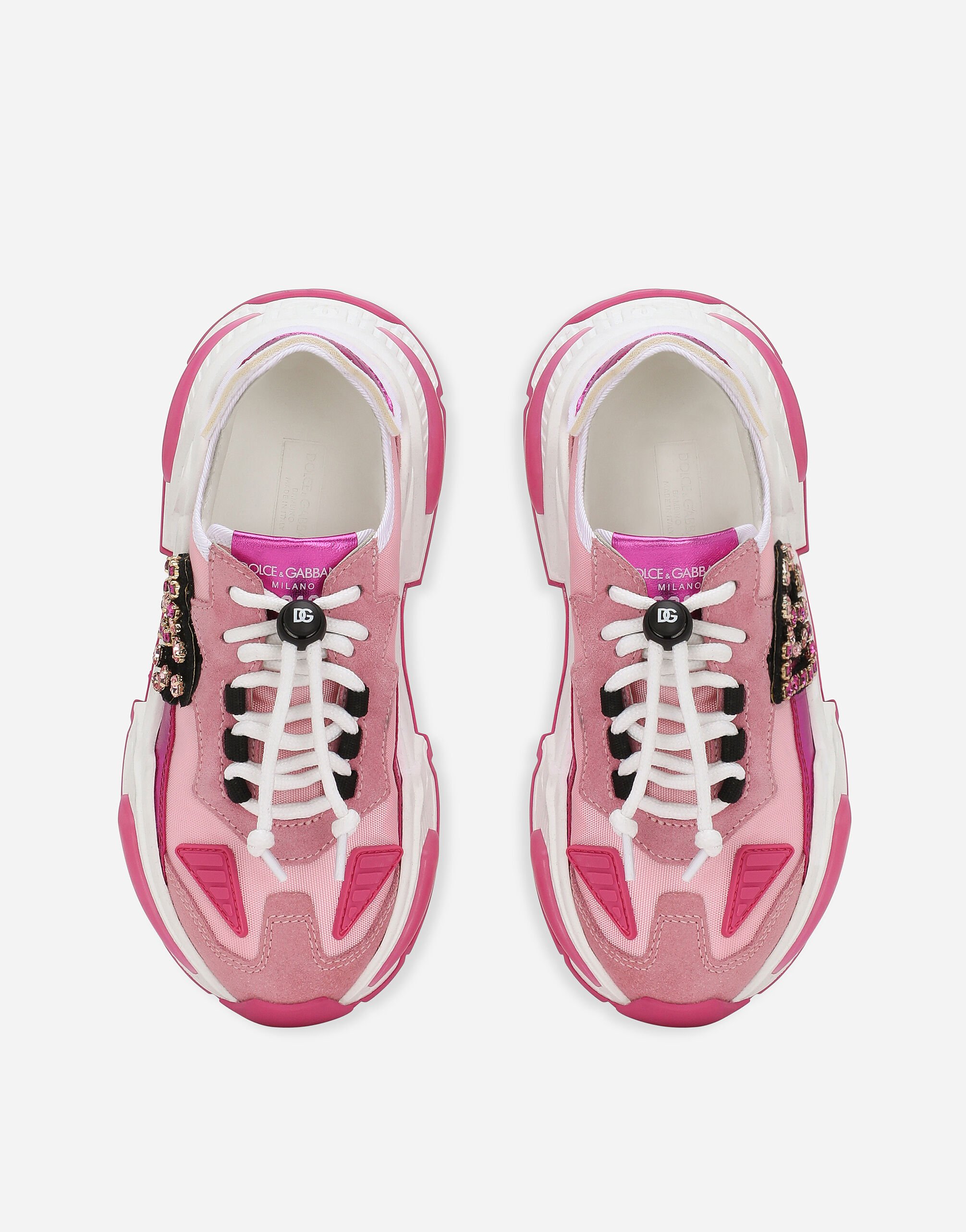 Nylon Airmaster sneakers with DG logo in Pink for Girls