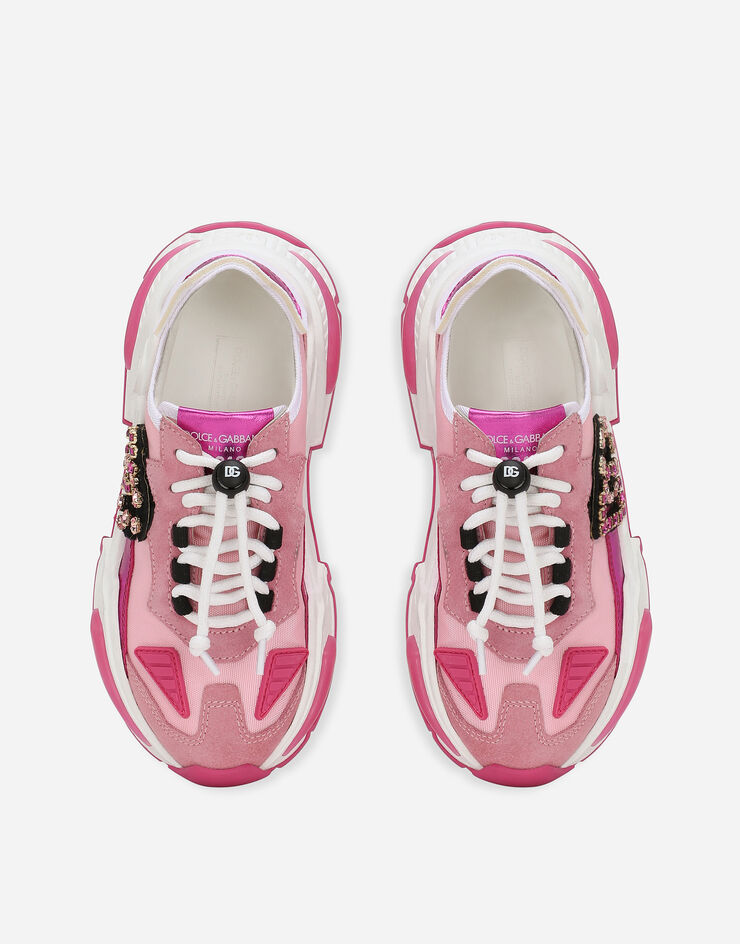 Dolce & Gabbana Zapatilla Airmaster de nailon con logotipo DG Rosa D11298AU169