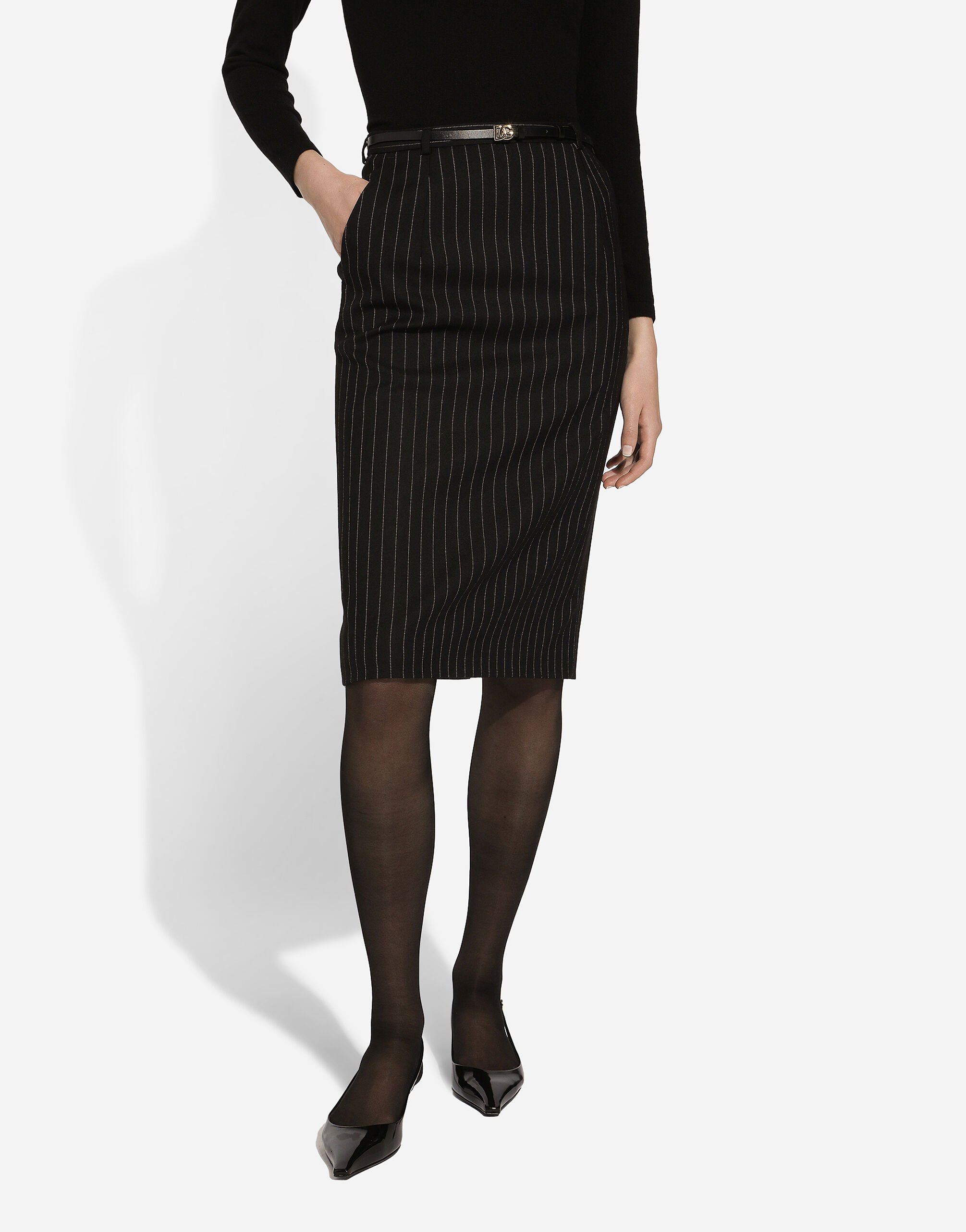 ファッションシーンで話題のこれから流行るブランド12選 wool Pinstripe calf-length Women for Multicolor in skirt パンツ