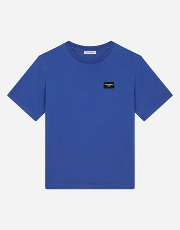 Dolce & Gabbana Camiseta de punto con placa con logotipo Imprima L43S86G7L5W