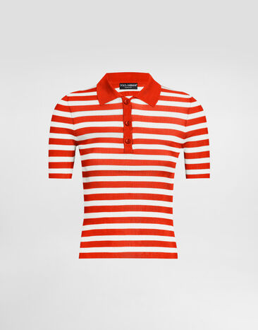 Dolce & Gabbana Viscose polo Multicolor FXZ37ZJAIRR