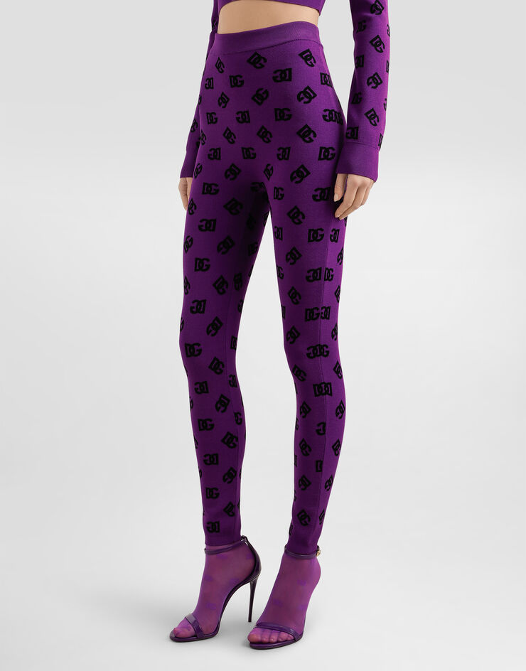 Dolce & Gabbana Printed jacquard leggings Multicolor FXI13TJGMB3