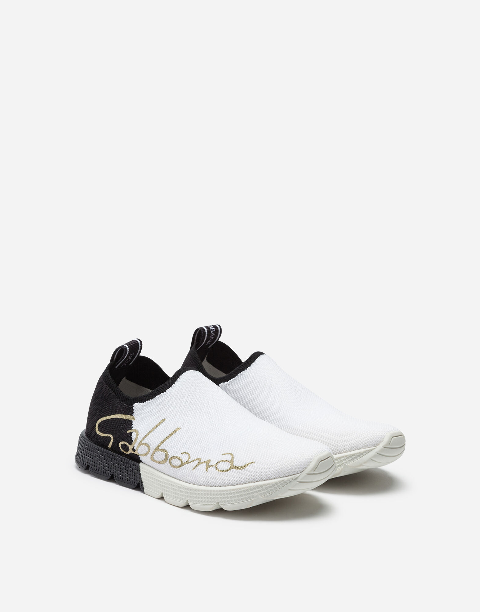 【美品】 ドルチェアンドガッバーナ スニーカー ソレント スリッポン ソレント スリッポンスニーカー ニット ツートーンカラー