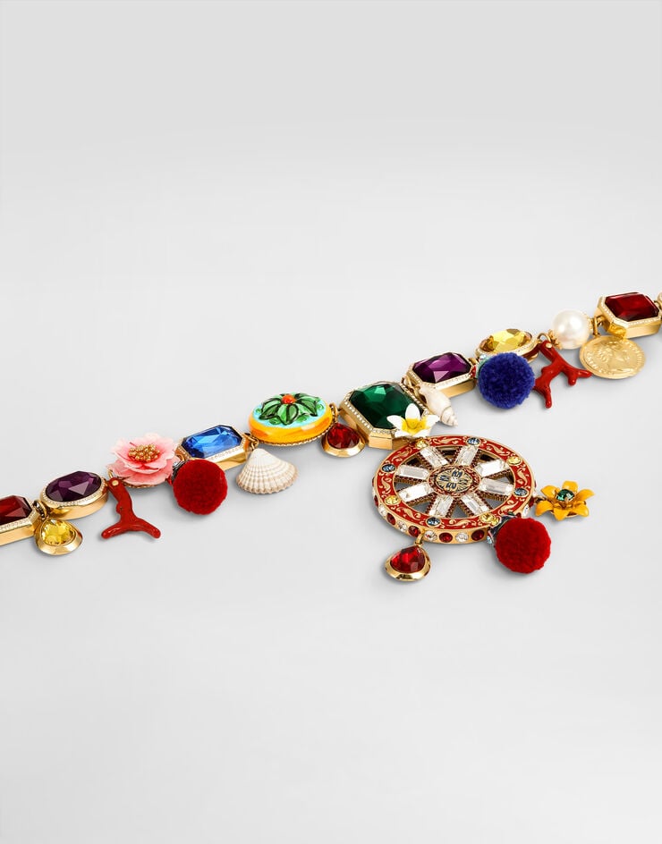 Dolce & Gabbana Carretto wheel necklace Dolce & Gabbana Carretto wheel necklace Multicolor WNS6C8W1111