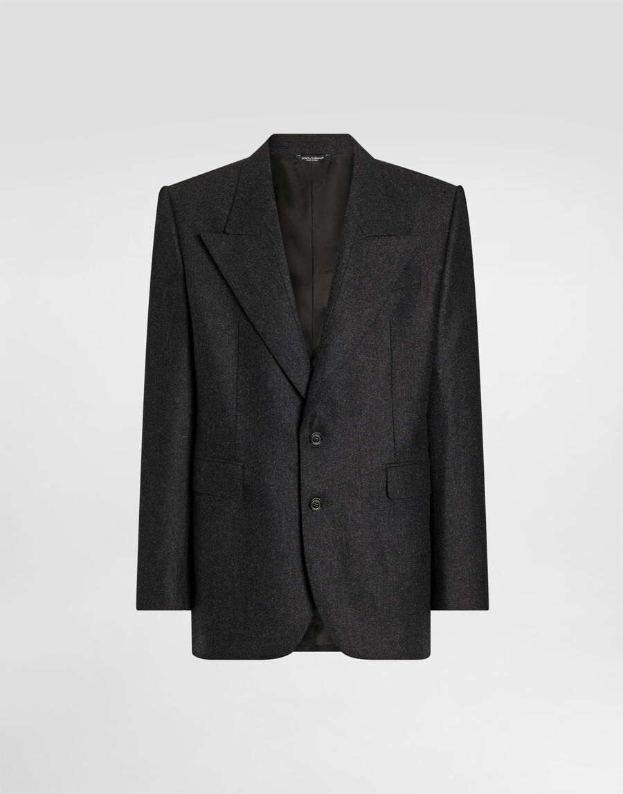 Sinatra single-breasted wool flannel jacket