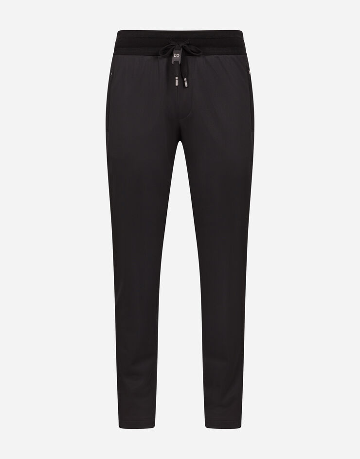 Dolce & Gabbana Jogging pants with patch NERO GYRLATHU7B7
