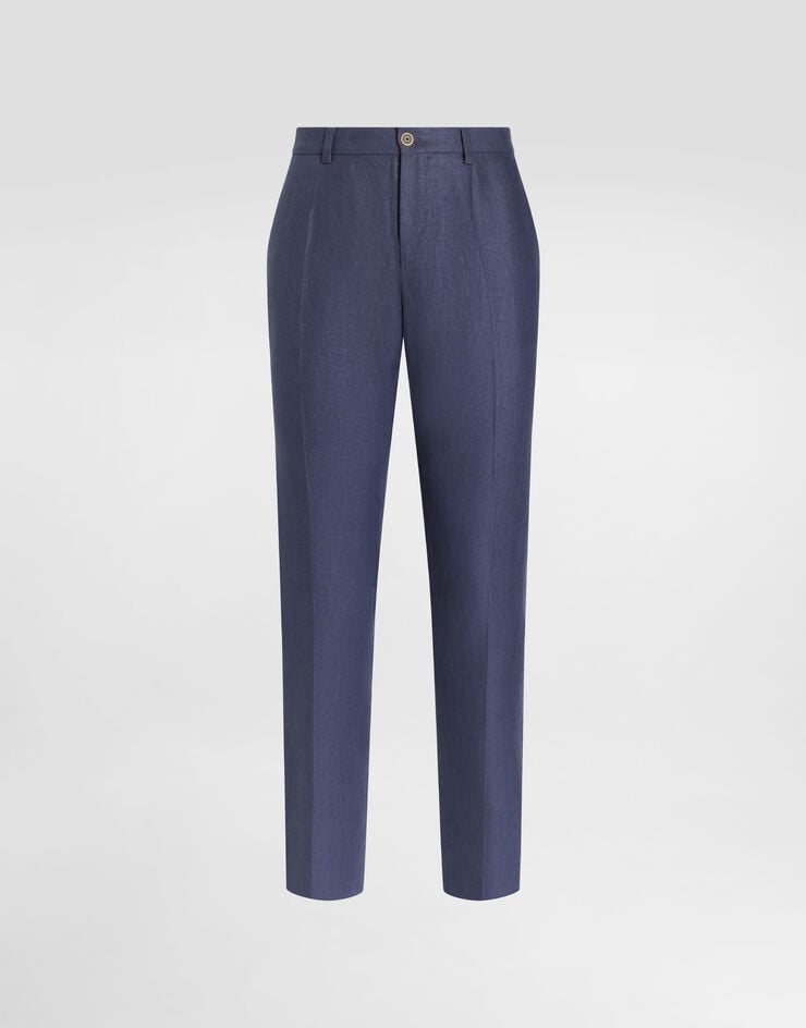 Dolce & Gabbana Linen pants Blue GY6IETGK320