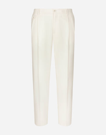 Dolce & Gabbana Tailored flannel pants Beige GY6UETGI251