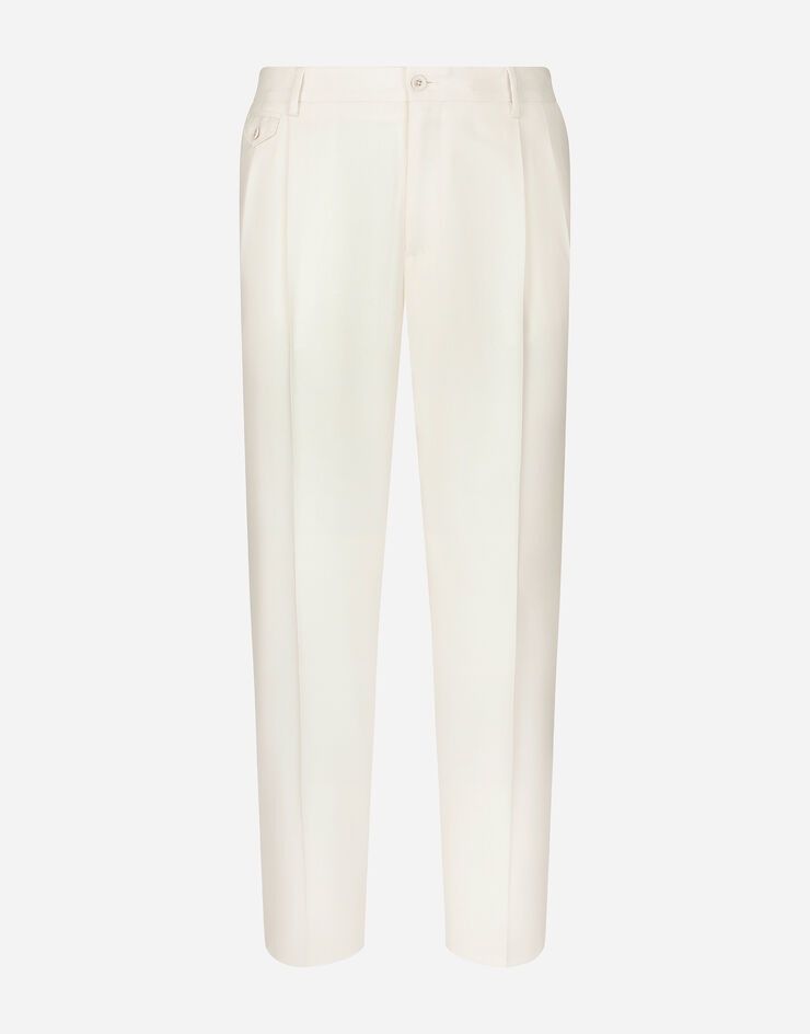 Dolce & Gabbana Tailored flannel pants Beige GY6UETGI251