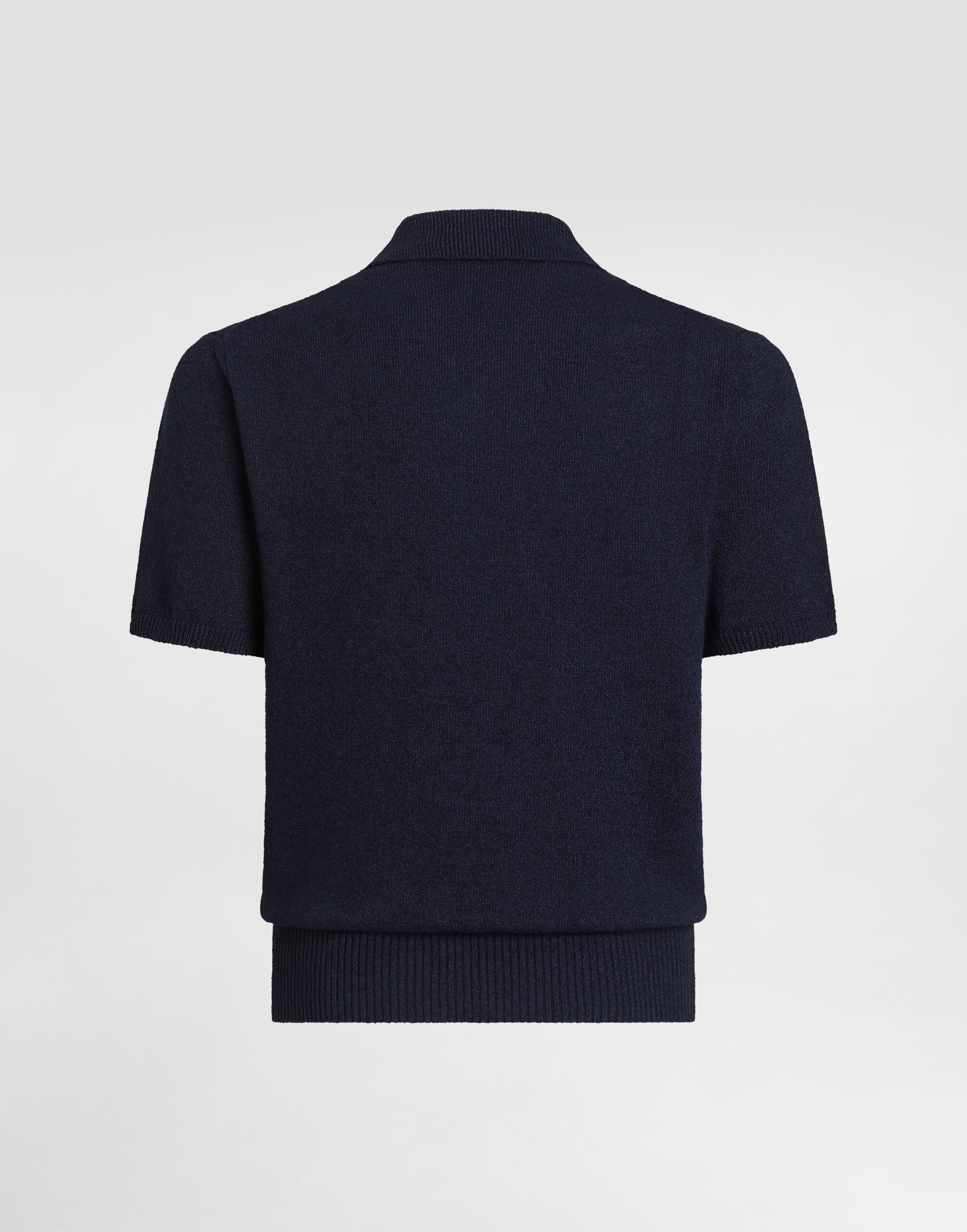 Cotton knit polo shirt in Blue for Men | Dolce&Gabbana® US